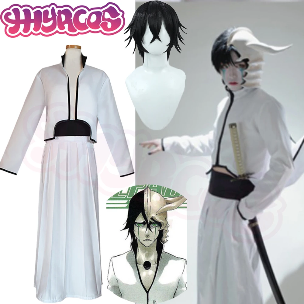 Cosplay Anime White Hair - CosplayAnime Bleach Ulquiorra's Cosplay Costume Ulquiorra