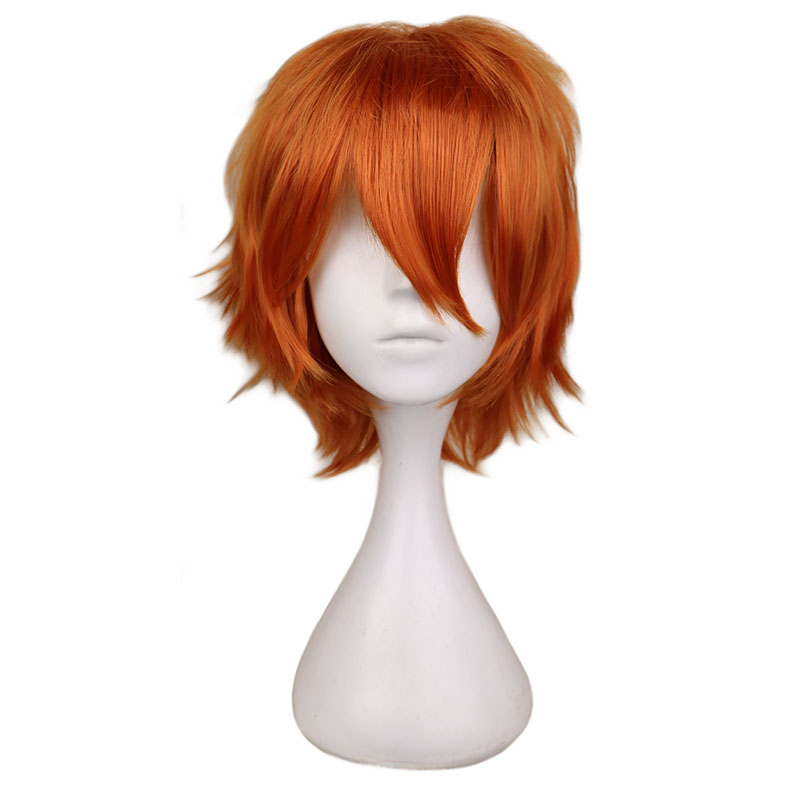 Anime Cosplay Orange Hair - Short Orange Wig for Men Women