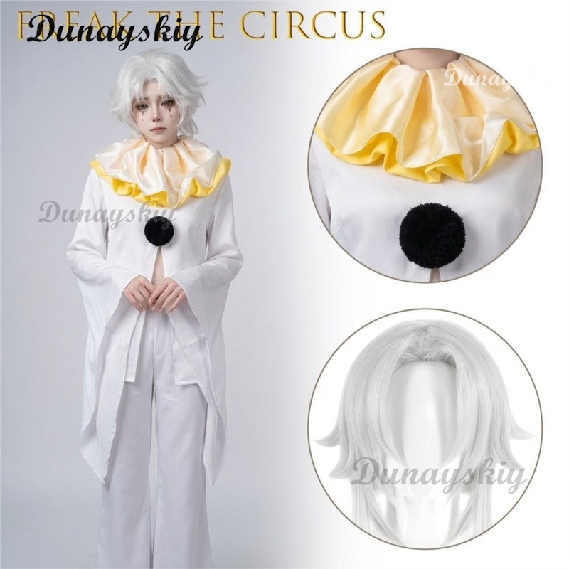 Cosplay Anime White Hair - Pierrot Freak Party White Clown Cosplay