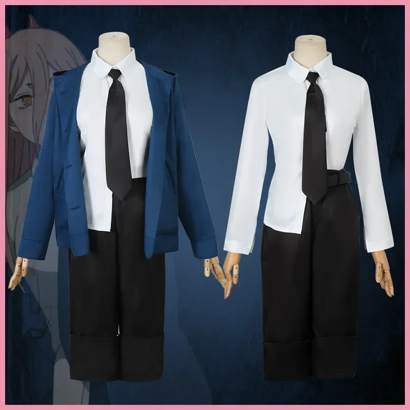 Anime Cosplay Chainsaw Man - Power Cosplay Chainsaw Man Costume Blue