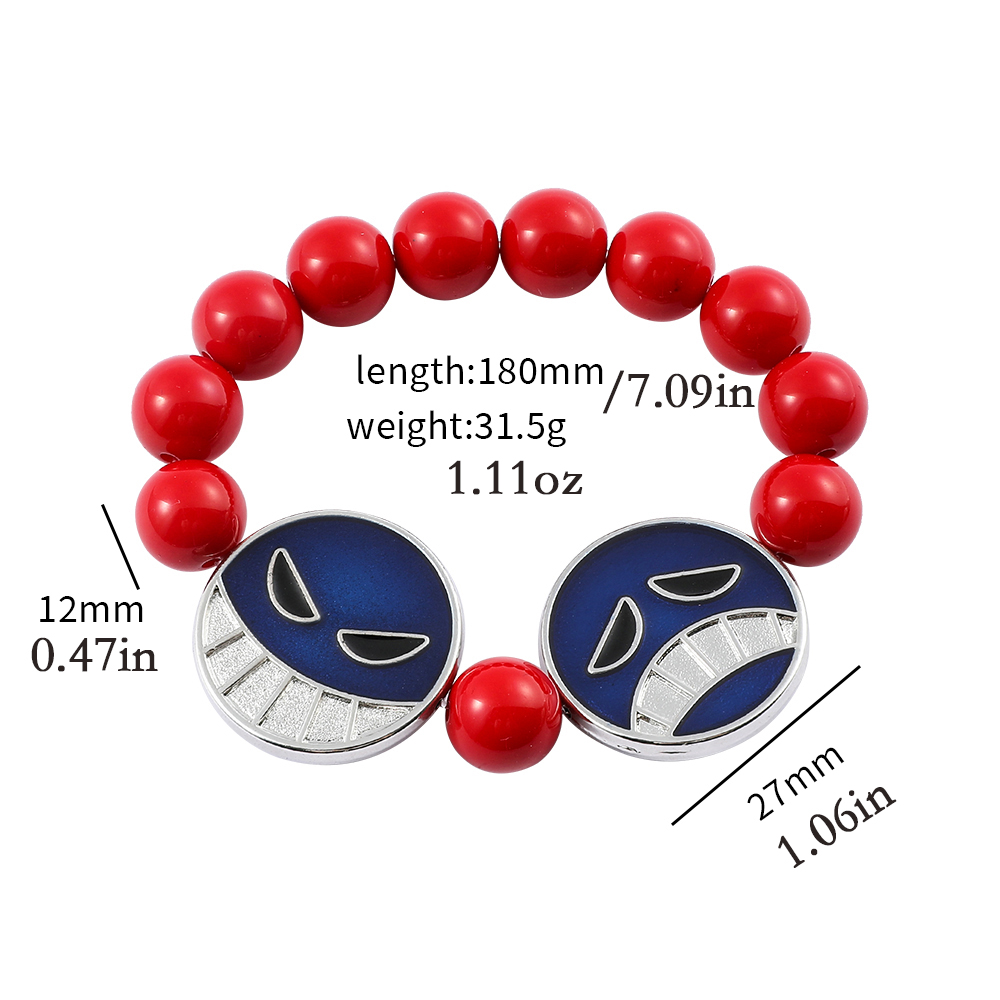 Anime Red Beads Face Bracelet  - Anime Cosplay Website review and price