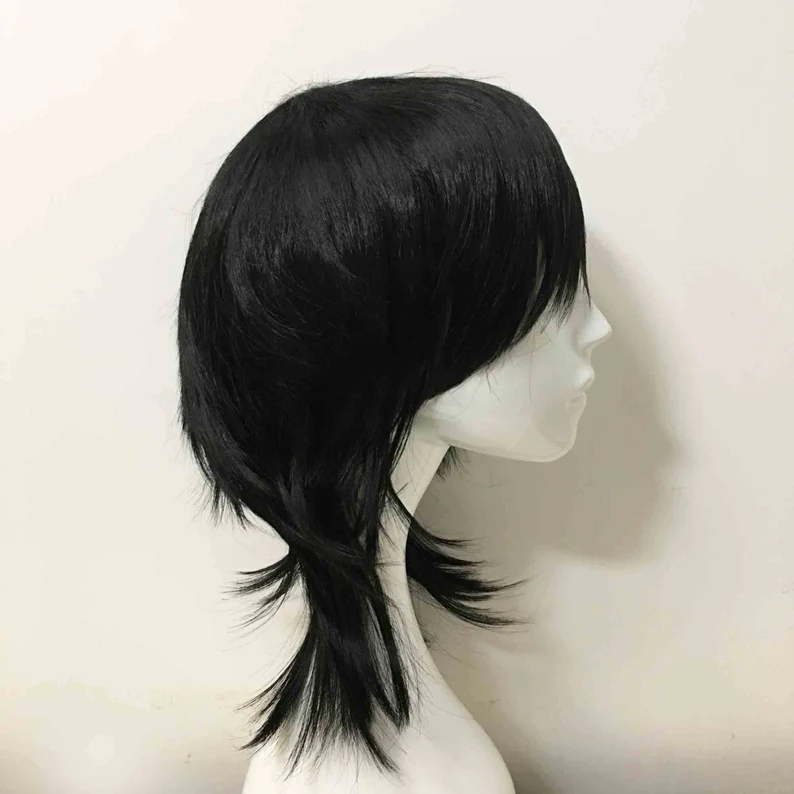 Emo Wig Unisex Black Mullet St - Sword Art Online Cape review and price