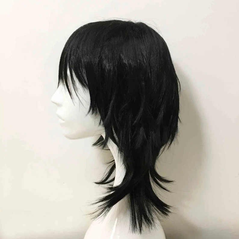 Emo Wig Unisex Black Mullet St - Sword Art Online Cape review and price