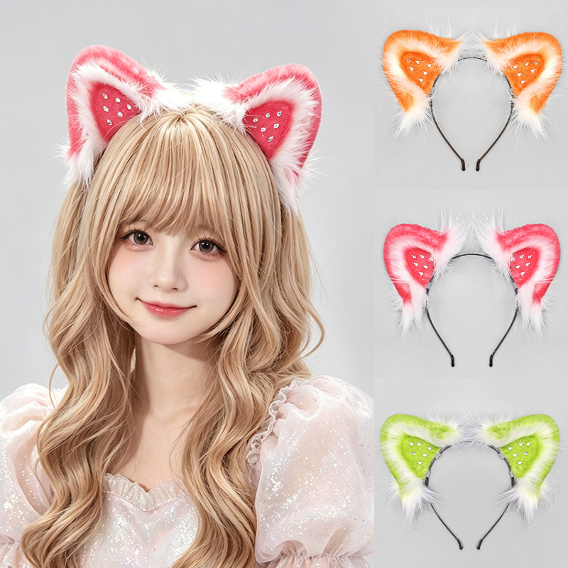 Sweet Strawberry Cat Ear Hairb - Cosplay Anime Expo review and price