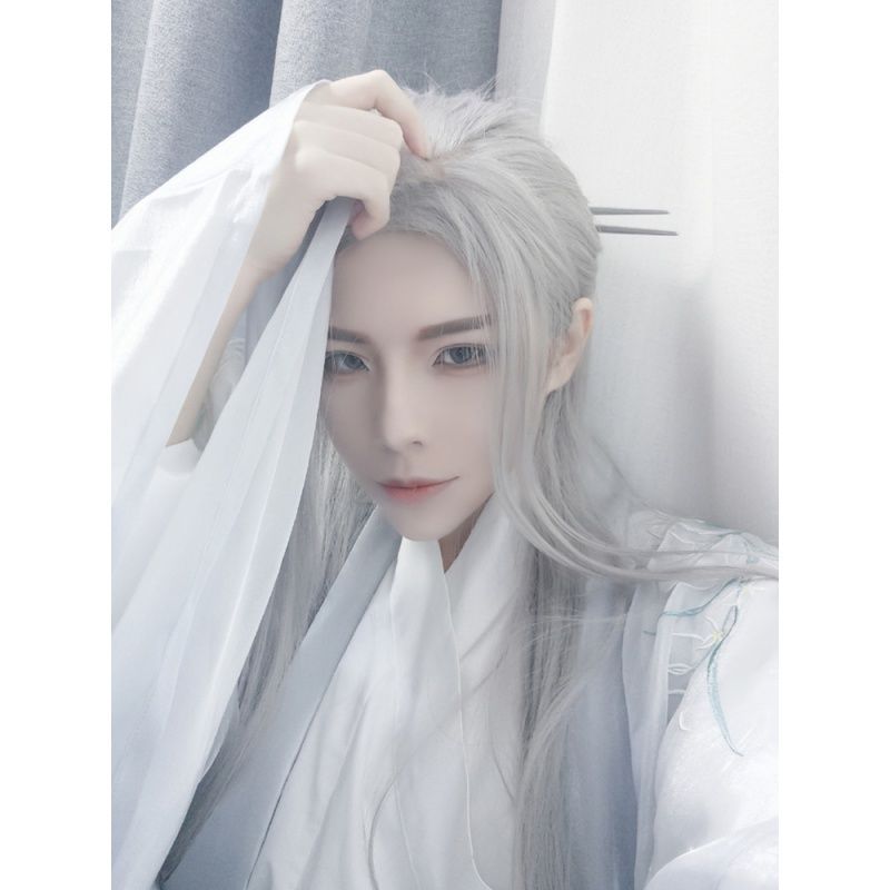 Men Hanfu Long Straight Hair A - Anime Cosplay Long Hair review and price