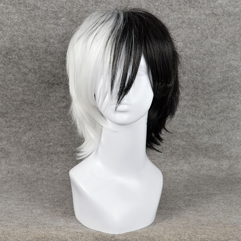 Anime Game Danganronpa Black a - Cosplay Anime White Hair review and price