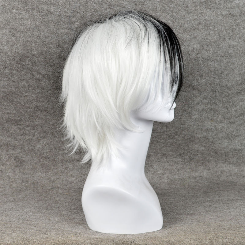 Anime Game Danganronpa Black a - Cosplay Anime White Hair review and price