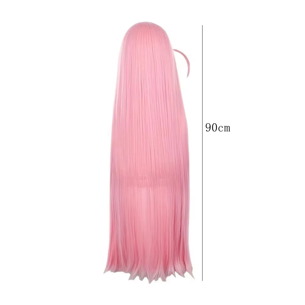 Long Straight Pink Wig With Ba - Anime Cosplay Girl Easy review and price