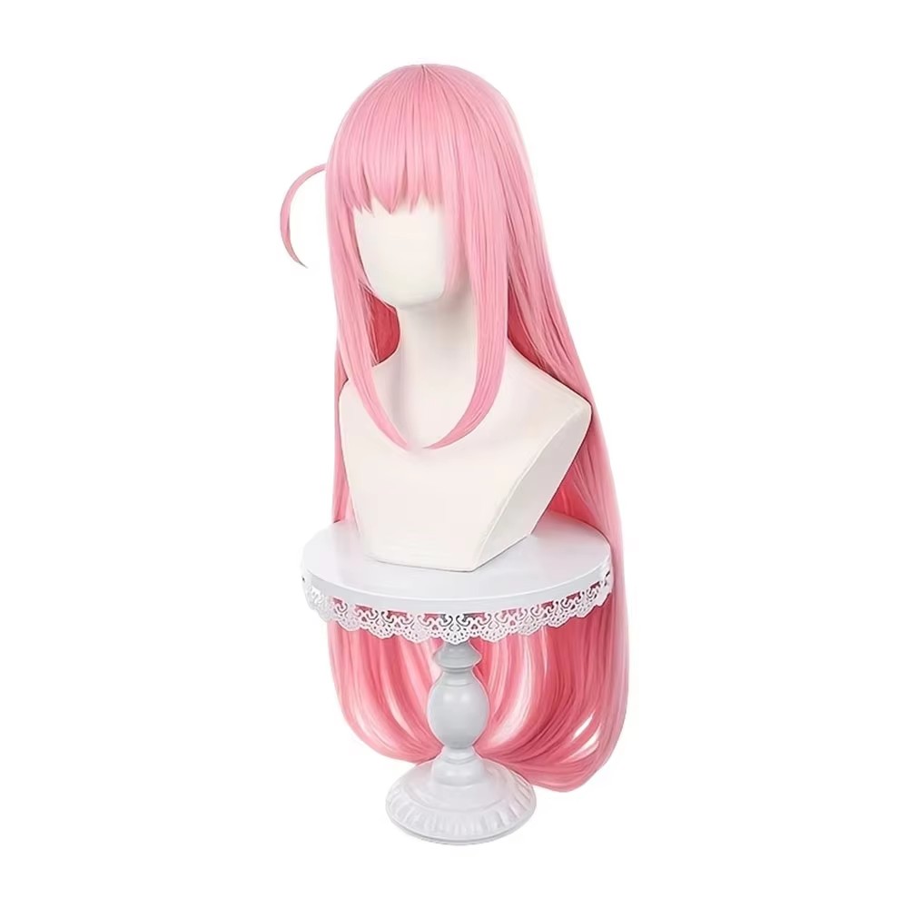 Long Straight Pink Wig With Ba - Anime Cosplay Girl Easy review and price