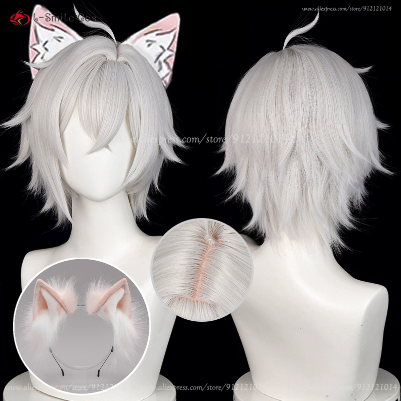 ZZZ Seth Lowell Cosplay Wig 30 - Cosplay Anime White Hair review and price