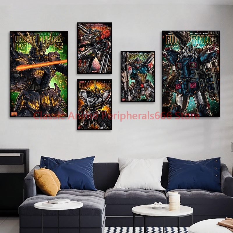 Retro Gundam Hanging Painting, - Bandai Gundam Hg review and price