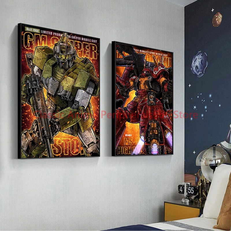 Retro Gundam Hanging Painting, - Bandai Gundam Hg review and price