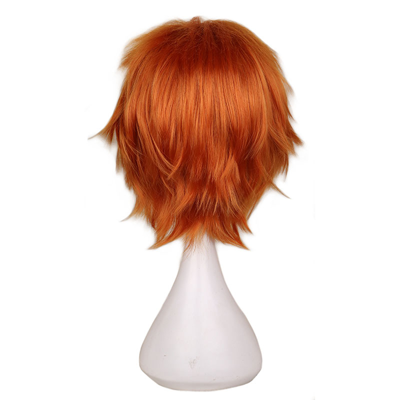 Short Orange Wig for Men Women - Anime Cosplay Orange Hair review and price