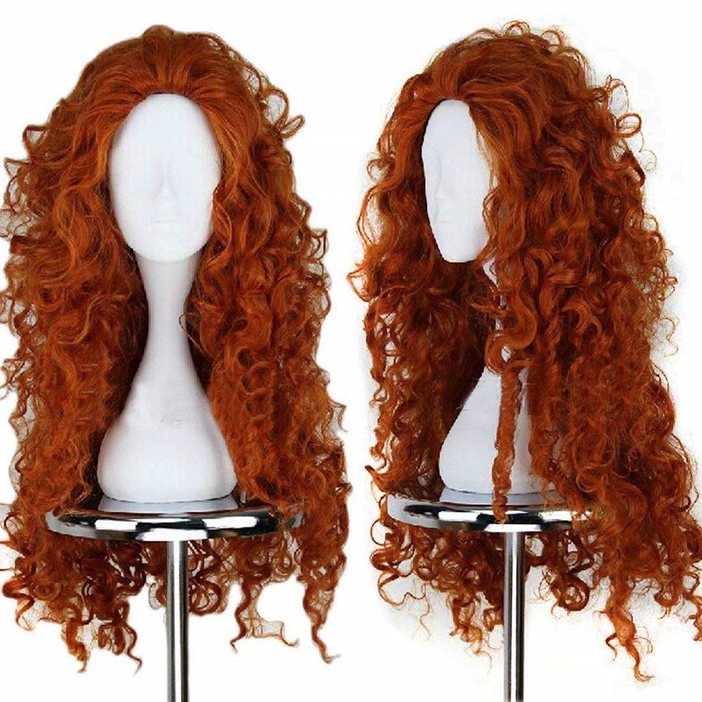 Long Orange Curly Hair Cosplay - Anime Cosplay Orange Hair review and price