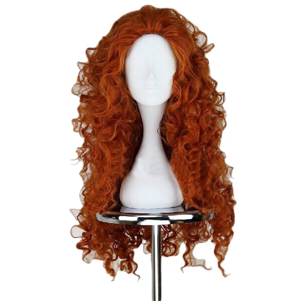 Long Orange Curly Hair Cosplay - Anime Cosplay Orange Hair review and price