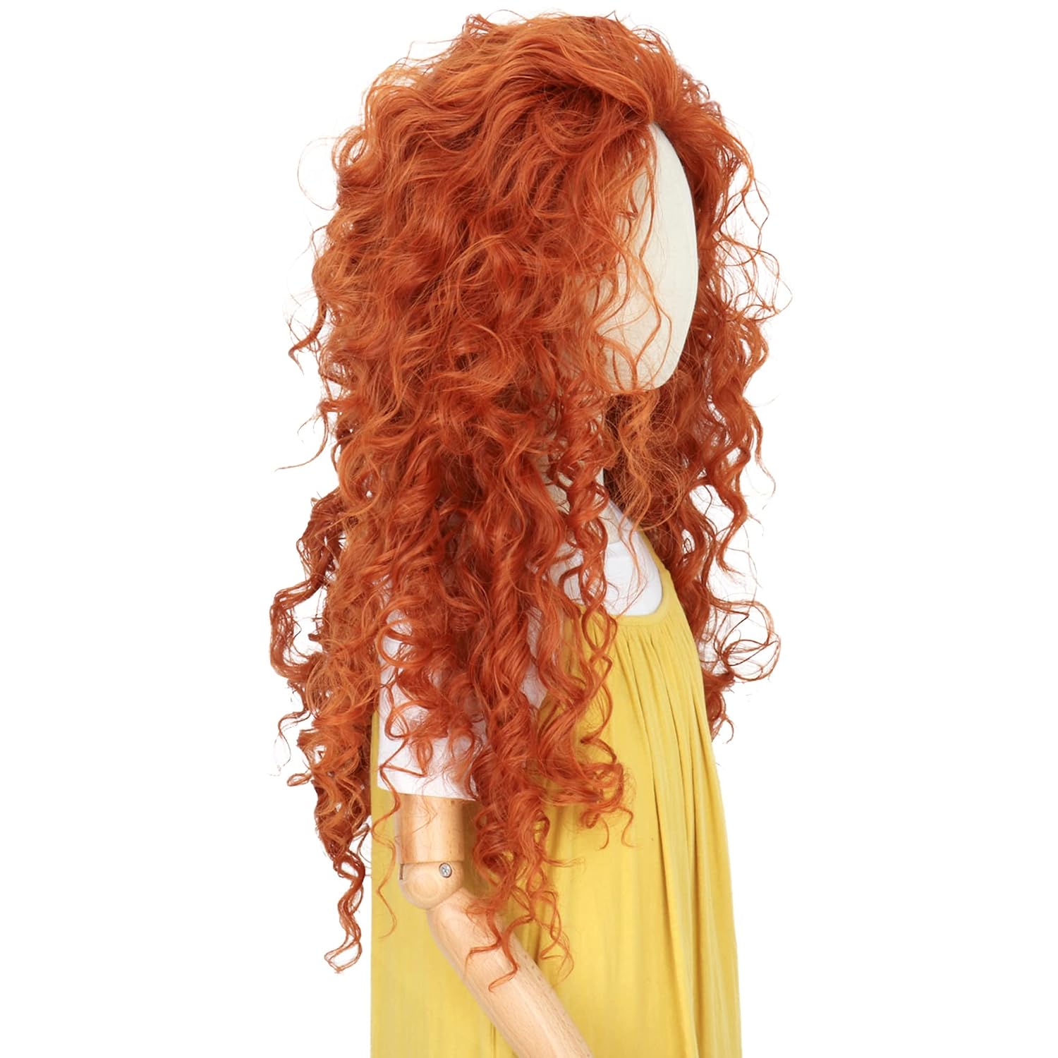 Long Orange Curly Hair Cosplay - Anime Cosplay Orange Hair review and price