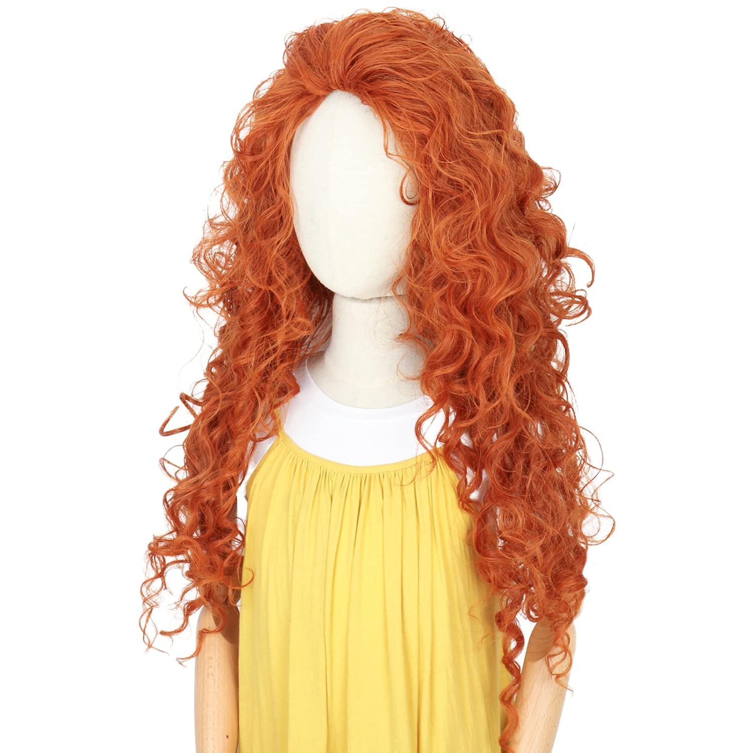 Long Orange Curly Hair Cosplay - Anime Cosplay Orange Hair review and price