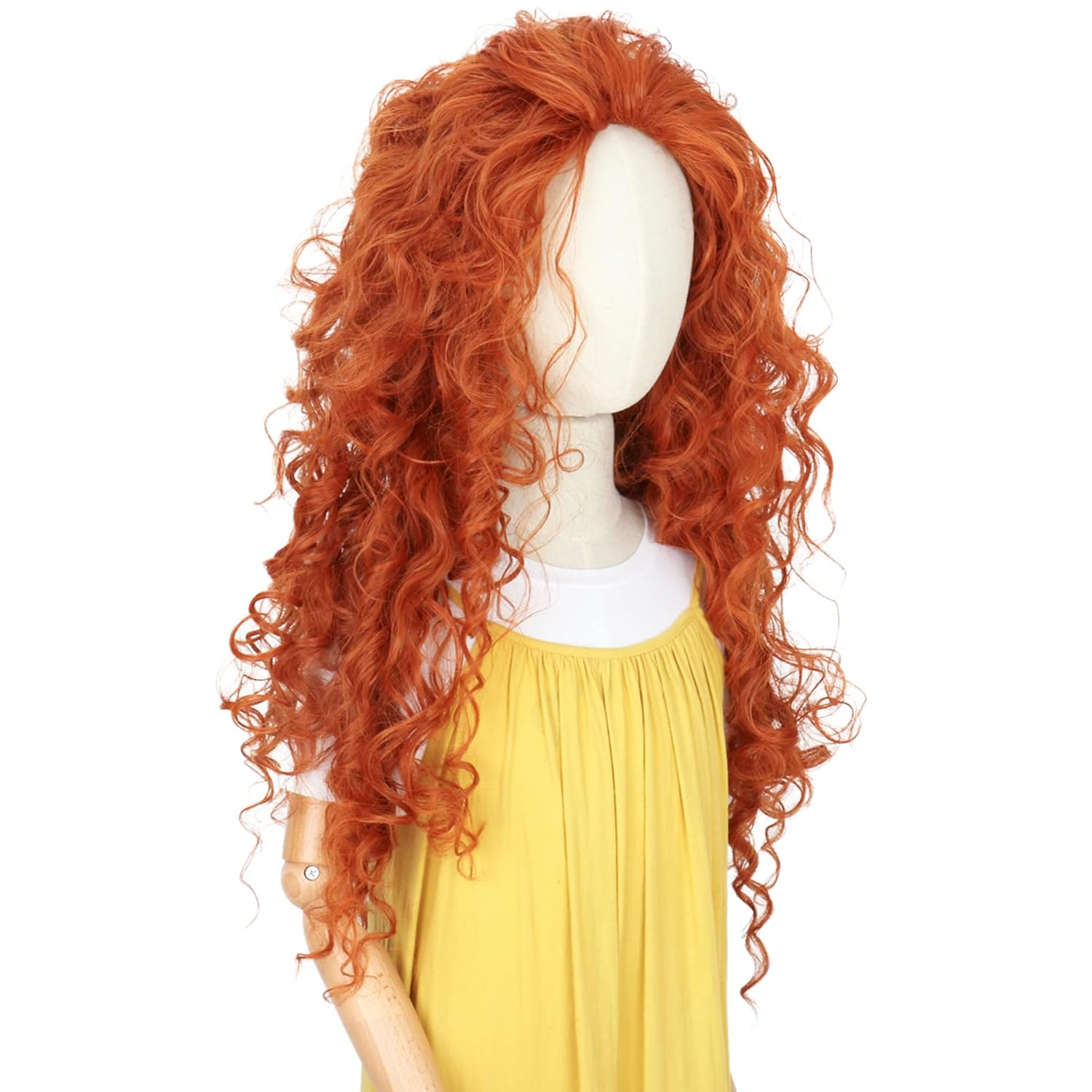 Long Orange Curly Hair Cosplay - Anime Cosplay Orange Hair review and price