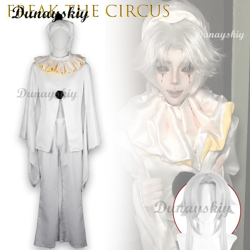 Pierrot Freak Party White Clow - Cosplay Anime White Hair review and price